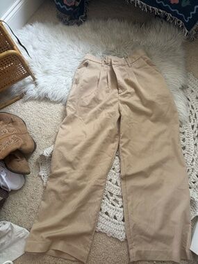 H&M Divided Khaki Slacks Size L Neutral Workwear Pants